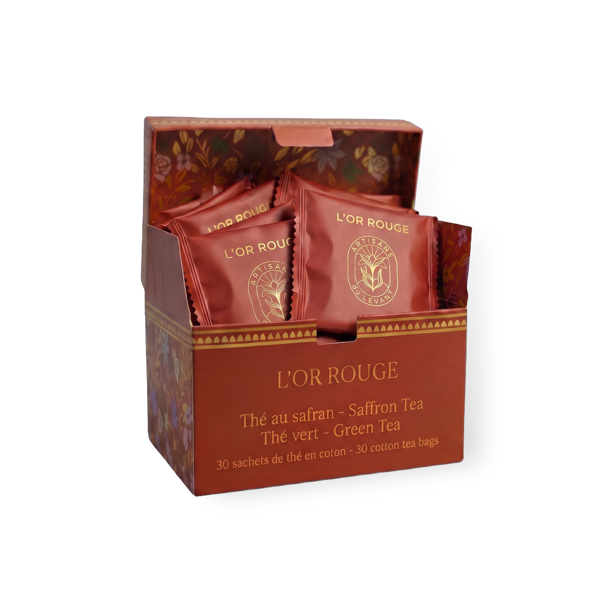 L'Or Rouge sachets – boîte ouverte